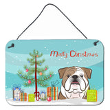 Caroline'S Treasures Christmas Tree And English Bulldog Wall Or Door Hanging Prints Bb1591Ds812, 8Hx12W, Multicolor
