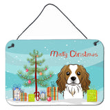Caroline'S Treasures Christmas Tree And Cavalier Spaniel Wall Or Door Hanging Prints Bb1596Ds812, 8Hx12W