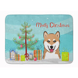 Caroline'S Treasures Christmas Tree And Shiba Inu Floor Mat, 19 X 27, Multicolor
