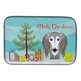 Caroline'S Treasures Christmas Tree And Saluki Dish Drying Mat, 14 X 21