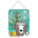 Caroline'S Treasures Christmas Tree And Saluki Wall Or Door Hanging Prints Bb1601Ds1216, 16Hx12W, Multicolor
