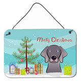Caroline'S Treasures Christmas Tree And Weimaraner Wall Or Door Hanging Prints Bb1603Ds812, 8Hx12W