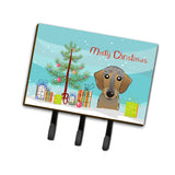 Caroline'S Treasures Bb1605Th68 Christmas Tree And Wirehaired Dachshund Leash Or Key Holder, Large, Multicolor