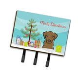 Caroline'S Treasures Bb1606Th68 Christmas Tree And Chocolate Labrador Leash Or Key Holder, Large, Multicolor