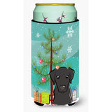 Caroline'S Treasures Christmas Tree And Black Labrador Tall Boy Koozie Hugger, Multicolor
