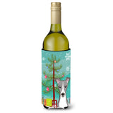 Caroline'S Treasures Christmas Tree And Italian Greyhound Wine Bottle Koozie Hugger, 750 Ml, Multicolor