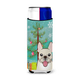 Caroline'S Treasures Bb1610Muk Christmas Tree And French Bulldog Michelob Ultra Koozies For Slim Cans, Multicolor