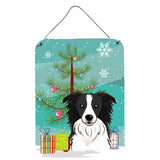 Caroline'S Treasures Christmas Tree And Border Collie Wall Or Door Hanging Prints Bb1613Ds1216, 16Hx12W, Multicolor
