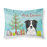 Caroline'S Treasures Bb1613Pillowcase Christmas Tree And Border Collie Fabric Standard Pillowcase, Large, Multicolor
