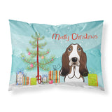 Caroline'S Treasures Bb1615Pillowcase Christmas Tree And Basset Hound Fabric Standard Pillowcase, Large, Multicolor