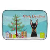 Caroline'S Treasures Christmas Tree And Doberman Dish Drying Mat, 14 X 21