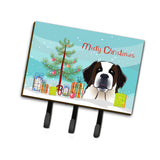 Caroline'S Treasures Bb1618Th68 Christmas Tree And Saint Bernard Leash Or Key Holder, Large, Multicolor