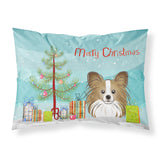 Caroline'S Treasures Bb1620Pillowcase Christmas Tree And Papillion Fabric Standard Pillowcase, Large, Multicolor