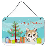Caroline'S Treasures Christmas Tree And Chihuahua Wall Or Door Hanging Prints Bb1623Ds812, 8Hx12W