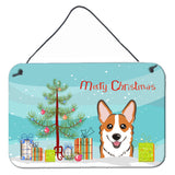 Caroline'S Treasures Christmas Tree And Red Corgi Wall Or Door Hanging Prints Bb1626Ds812, 8Hx12W