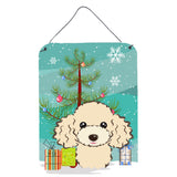 Caroline'S Treasures Christmas Tree And Buff Poodle Wall Or Door Hanging Prints Bb1630Ds1216, 16Hx12W, Multicolor