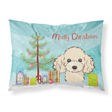 Caroline'S Treasures Bb1630Pillowcase Christmas Tree And Buff Poodle Fabric Standard Pillowcase, Large, Multicolor