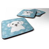 Caroline'S Treasures Bb1642Fc Snowflake Maltese Foam Coasters (Set Of 4), 3.5, Multicolor