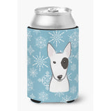 Caroline'S Treasures Snowflake Bull Terrier Can/Bottle Hugger, Multicolor