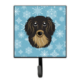 Caroline'S Treasures Bb1647Sh4 Snowflake Longhair Black And Tan Dachshund Leash Or Key Holder, Small, Multicolor