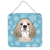 Caroline'S Treasures Snowflake Cocker Spaniel Wall Or Door Hanging Prints Bb1650Ds66, 6Hx6W, Multicolor