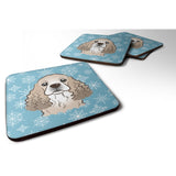 Caroline'S Treasures Bb1650Fc Snowflake Cocker Spaniel Foam Coasters (Set Of 4), 3.5, Multicolor