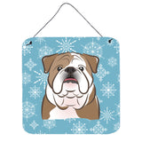 Caroline'S Treasures Snowflake English Bulldog Wall Or Door Hanging Prints Bb1653Ds66, 6Hx6W, Multicolor