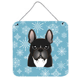 Caroline'S Treasures Snowflake French Bulldog Wall Or Door Hanging Prints Bb1661Ds66, 6Hx6W, Multicolor