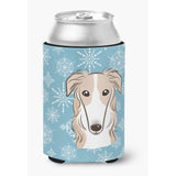 Caroline'S Treasures Snowflake Borzoi Can/Bottle Hugger, Multicolor