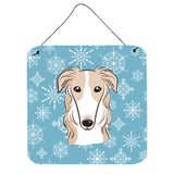 Caroline'S Treasures Snowflake Borzoi Wall Or Door Hanging Prints Bb1662Ds66, 6Hx6W, Multicolor