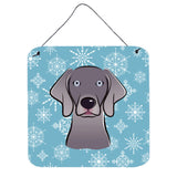 Caroline'S Treasures Snowflake Weimaraner Wall Or Door Hanging Prints Bb1665Ds66, 6Hx6W, Multicolor