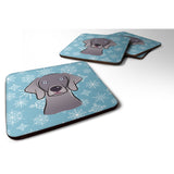 Caroline'S Treasures Bb1665Fc Snowflake Weimaraner Foam Coasters (Set Of 4), 3.5, Multicolor