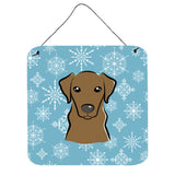 Caroline'S Treasures Snowflake Chocolate Labrador Wall Or Door Hanging Prints Bb1668Ds66, 6Hx6W, Multicolor