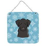 Caroline'S Treasures Snowflake Black Labrador Wall Or Door Hanging Prints Bb1669Ds66, 6Hx6W, Multicolor