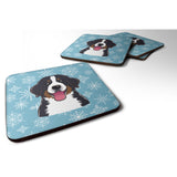 Caroline'S Treasures Bb1671Fc Snowflake Bernese Mountain Dog Foam Coasters (Set Of 4), 3.5, Multicolor
