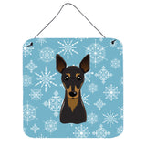 Caroline'S Treasures Snowflake Min Pin Wall Or Door Hanging Prints Bb1674Ds66, 6Hx6W, Multicolor