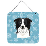 Caroline'S Treasures Snowflake Border Collie Wall Or Door Hanging Prints Bb1675Ds66, 6Hx6W, Multicolor