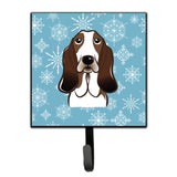 Caroline'S Treasures Bb1677Sh4 Snowflake Basset Hound Leash Or Key Holder, Small, Multicolor