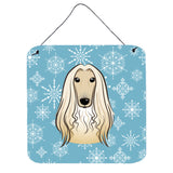 Caroline'S Treasures Snowflake Afghan Hound Wall Or Door Hanging Prints Bb1678Ds66, 6Hx6W, Multicolor