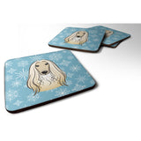 Caroline'S Treasures Bb1678Fc Snowflake Afghan Hound Foam Coasters (Set Of 4), 3.5, Multicolor