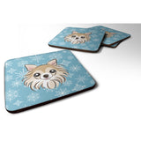 Caroline'S Treasures Bb1685Fc Snowflake Chihuahua Foam Coasters (Set Of 4), 3.5, Multicolor