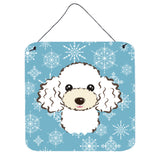 Caroline'S Treasures Snowflake White Poodle Wall Or Door Hanging Prints Bb1691Ds66, 6H X 6W, Multicolor