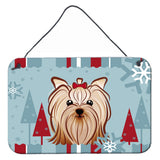 Caroline'S Treasures Winter Holiday Yorkie Yorkshire Terrier Wall Or Door Hanging Prints Bb1700Ds812, 8Hx12W