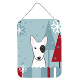 Caroline'S Treasures Winter Holiday Bull Terrier Wall Or Door Hanging Prints Bb1705Ds1216, 16Hx12W, Multicolor