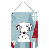 Caroline'S Treasures Winter Holiday Dalmatian Wall Or Door Hanging Prints Bb1706Ds1216, 16Hx12W, Multicolor