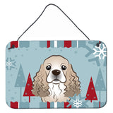Caroline'S Treasures Winter Holiday Cocker Spaniel Wall Or Door Hanging Prints Bb1712Ds812, 8Hx12W, Multicolor