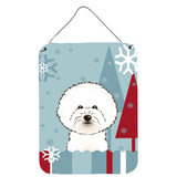 Caroline'S Treasures Winter Holiday Bichon Frise Wall Or Door Hanging Prints Bb1713Ds1216, 16Hx12W, Multicolor