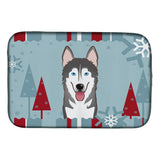 Caroline'S Treasures Winter Holiday Alaskan Malamute Dish Drying Mat, 14 X 21