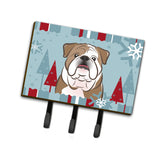 Caroline'S Treasures Bb1715Th68 Winter Holiday English Bulldog Leash Or Key Holder, Large, Multicolor