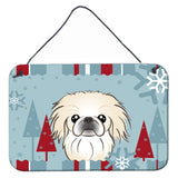 Caroline'S Treasures Winter Holiday Pekingese Wall Or Door Hanging Prints Bb1717Ds812, 8Hx12W